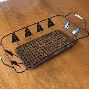 Evergreen Tree metal basket
